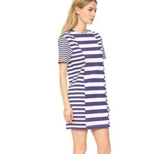 Rebecca Taylor Striped Jersey Knit Shirt Dress